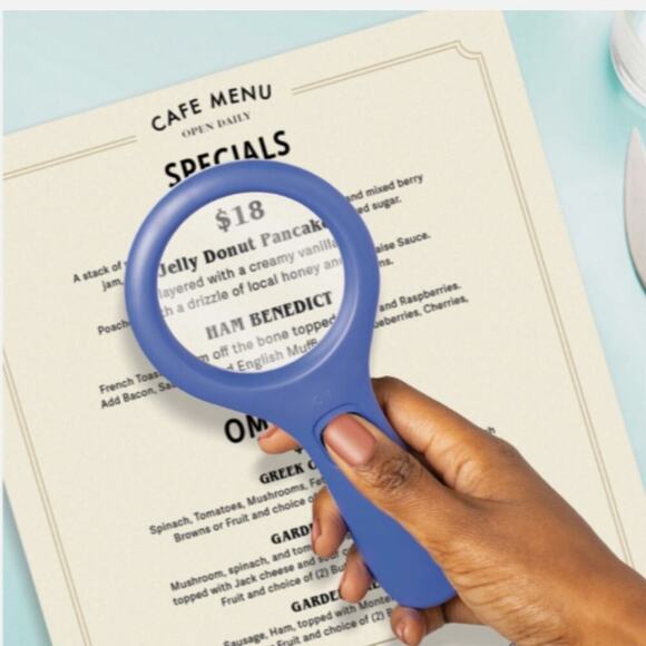 Pink Round 3x LED Magnifying Glass Seniors Reading Inspection Coins Jewelry - Picture 2 of 2